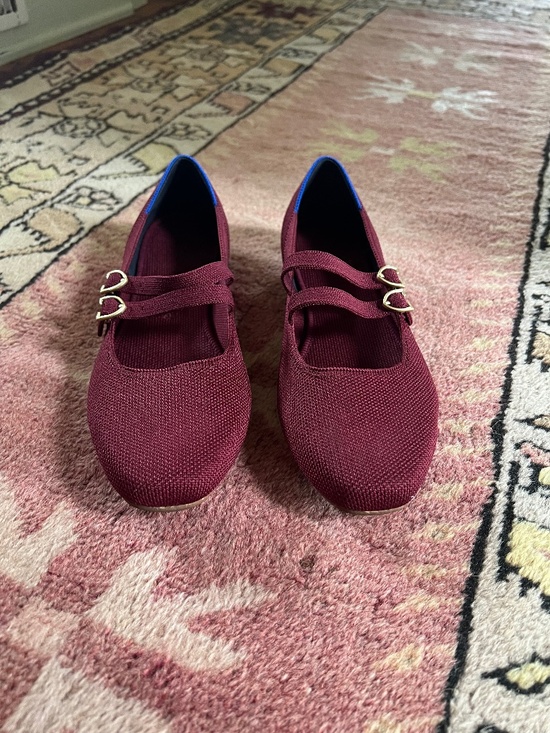 Rothy's Shoes - Rothy's The Double Buckle Mary Jane - Burgundy Cabernet - 7.5